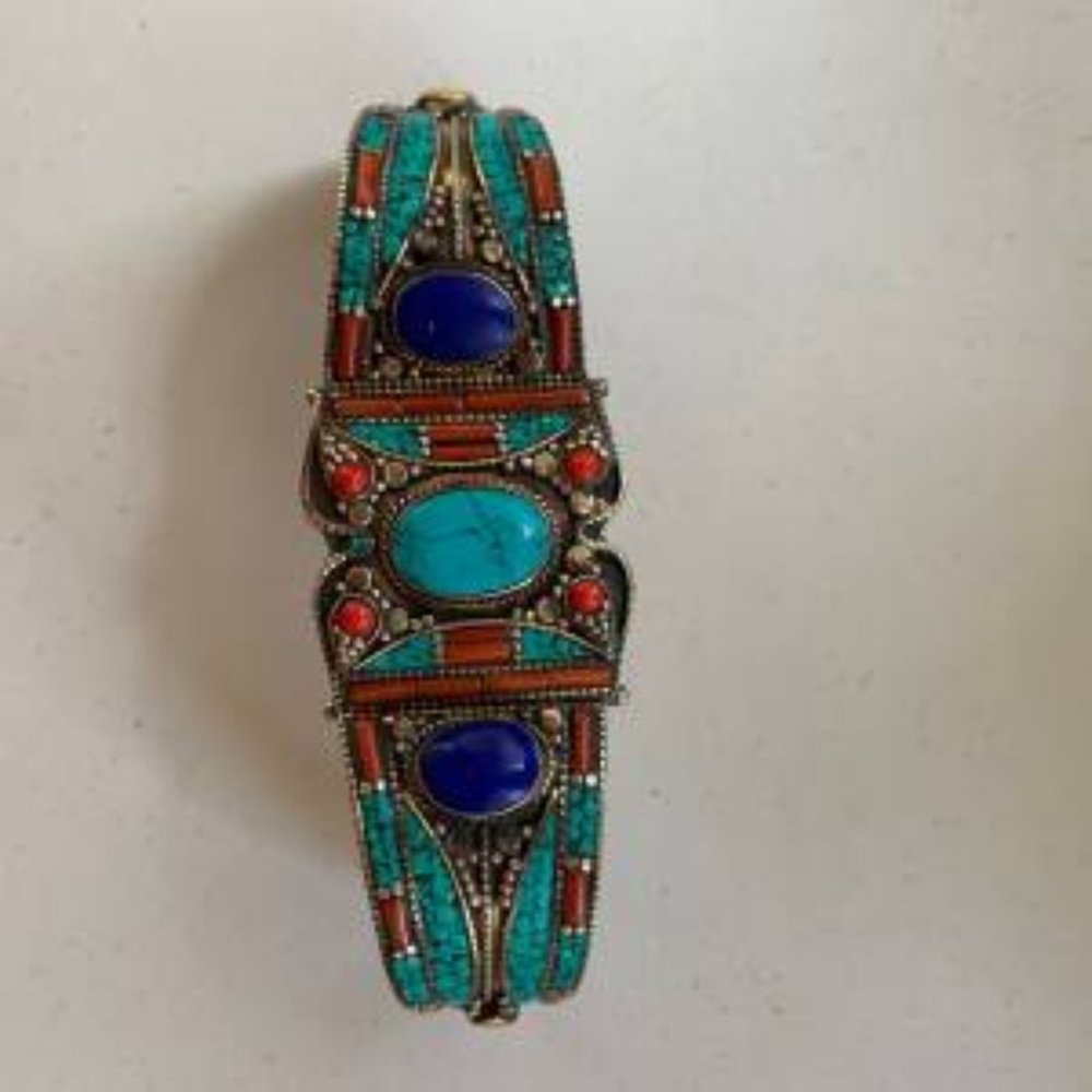 Tibetan silver cuff bracelet